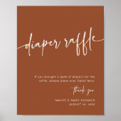 Poster Signe de rouille de la couche de saumons Boho Mini (Devant)