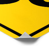 POSTER SIGNE DE ROUTE VERS L'AVANT SUR LA ROUTE (Coin)