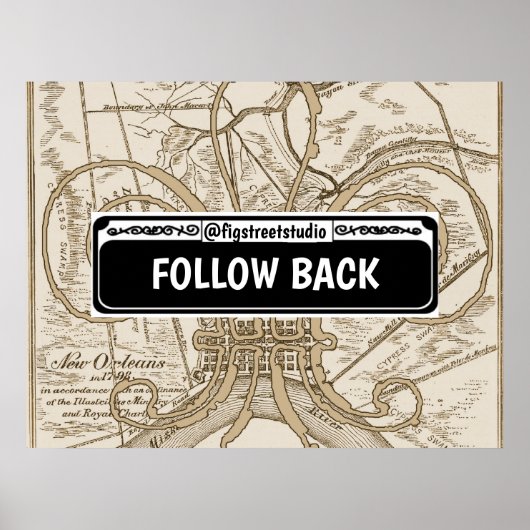 Poster Signe de rue, Nouvelle-Orléans, modifier le texte, (Devant)