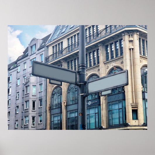 Poster Signe de rue pour les noms personnalisés (Devant)