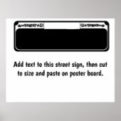 Poster Signe de rue vide, ajouter du texte à Signe (Devant)