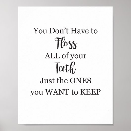 Poster Signe de salle de bain Bronzez vos dents (Devant)