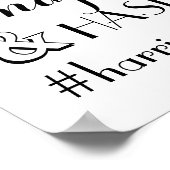 Poster Signe de script du Mariage photo de balise de hach (Coin)