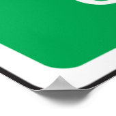 Poster Signe de sécurité de sortie d'incendie Évacuation (Coin)