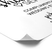 Poster Signe de service de navette de calligraphie noire (Coin)