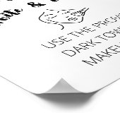 Poster Signe de serviette de maquillage (Coin)