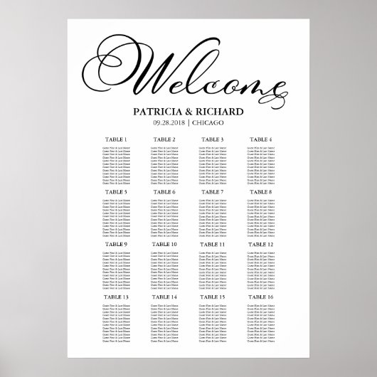 Poster SIGNE DE SIÈGE mariage Élégant (Devant)