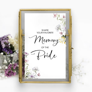 Poster Signe de Souvenir Préféré de la Mariée pour la Fêt