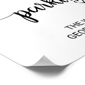 Poster Signe de stationnement simple en calligraphie noir (Coin)