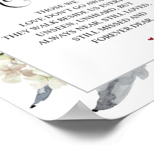 Poster Signe de table de mariage classique et élégant en  (Coin)