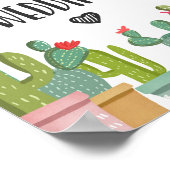 Poster Signe de table pour la fiesta de cactus de mariage (Coin)