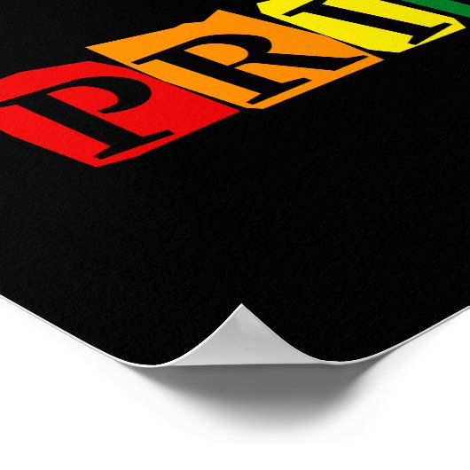 Poster Signe de texte LGBT pride (Coin)