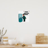 Poster Signe de toilettes S'il vous plaît laver les mains (Cuisine)