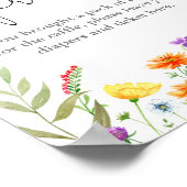 Poster Signe de tombola de fleur sauvage coloré (Coin)