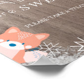 Poster SIGNE DE TRAITEMENT Doux Baby shower de neige pour (Coin)