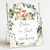 Poster SIGNE DE TRAITEMENT DU Baby shower VERDOYANT DES P