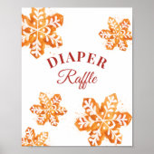 Poster Signe de trapèze Baby shower de Noël (Devant)