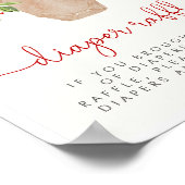 Poster Signe de trapèze Baby shower de Noël (Coin)