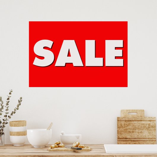 Poster Signe de vente à grande échelle (Cuisine)