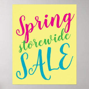 Poster Signe de vente au printemps, Signe de vente au mag