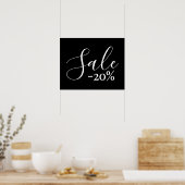 Poster Signe de vente contemporaine, 20 % de réduction su (Cuisine)
