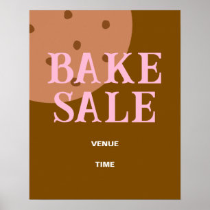 Poster Signe de vente de gâteaux, Faire-part de vente de