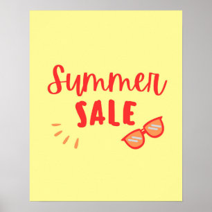 Poster Signe de vente d'été, fin de saison Vente