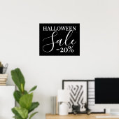 Poster Signe de vente d'Halloween, 20% de réduction sur l (Bureau à domicile)