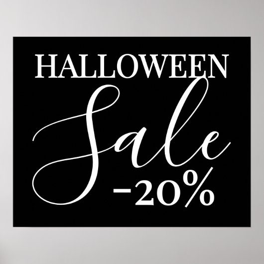Poster Signe de vente d'Halloween, 20% de réduction sur l (Devant)