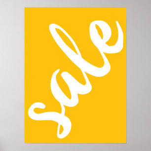 Poster Signe de vente jaune, 18x24 Printemps été Saison V