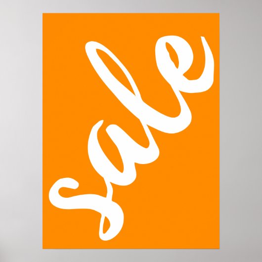 Poster Signe de vente orange, 18x24 Printemps été Saison  (Devant)