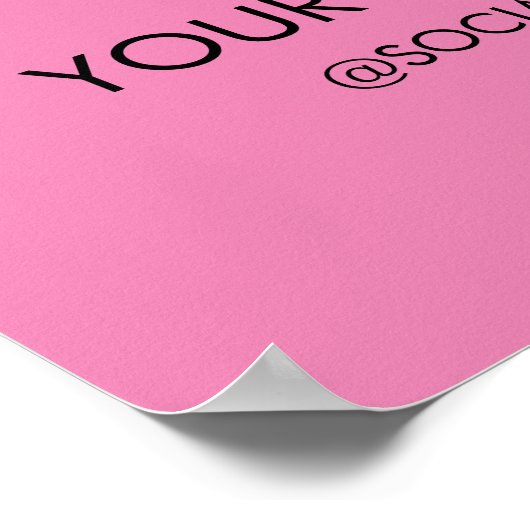 Poster Signe de vente rose personnalisable avec nom comme (Coin)