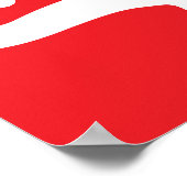 Poster Signe de vente rouge, Saison d'été 18x24 Vente (Coin)