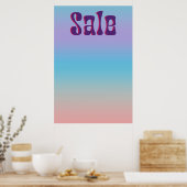 Poster Signe de vente super Iridescente Gradient Style Ré (Cuisine)