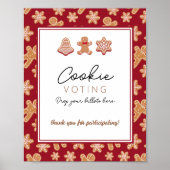 Poster Signe de vote Noël Cookie Exchange Party (Devant)