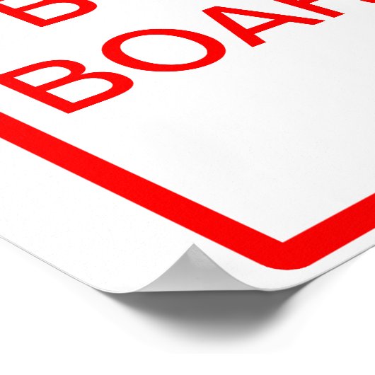 POSTER SIGNE D'EMBARCATION ABSOLUMENT PAS DE BOURSIER (Coin)