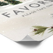 Poster SIGNE DES Baby showers DE LA FORÊT D'Hiver (Coin)