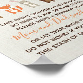 Poster SIGNE DES DIATEURS DE NUIT TARDIFS DU Baby shower  (Coin)