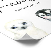 Poster SIGNE DES FAÇONS DE Baby shower DE L'Arctique (Coin)