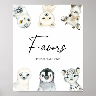 Poster SIGNE DES FAÇONS DE Baby shower DE L'Arctique