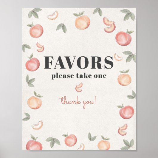 Poster signe des faveurs de pêche douce (Devant)