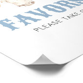 Poster Signe des faveurs du Baby shower Cowboy (Coin)