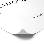 Poster Signe des faveurs du Baby shower d'attente rapide (Coin)