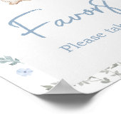 Poster Signe Des Faveurs Du Baby shower De Bunny Garçon (Coin)
