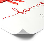 Poster Signe des faveurs du Baby shower de Noël (Coin)