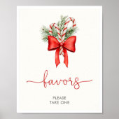 Poster Signe des faveurs du Baby shower de Noël (Devant)