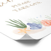 Poster Signe des faveurs du Baby shower marin (Coin)