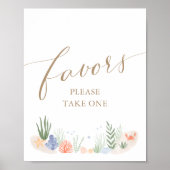 Poster Signe des faveurs du Baby shower marin (Devant)