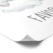 Poster Signe des faveurs du petit Baby shower éléphant (Coin)