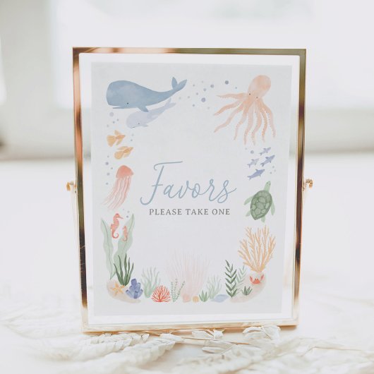 Poster Signe des faveurs pour l'anniversaire de la mer